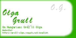 olga grull business card